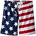 Kanu Surf Men's Big American Flag Extended Size Swim Trunks, Flag, 3X