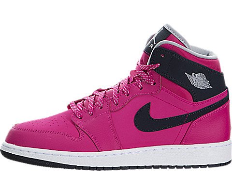 Nike Jordan Kids Air Jordan 1 Retro High GG Vvd Pnk/Drk Obsdn Wlf Gry Whit Basketball Shoe 6 Kids US