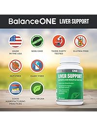 Soporte de hígado de Balance One. Limpieza natural de hígado, energía mejorada, piel clara. 11...