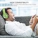 AUSDOM Lightweight Over-Ear Wired HiFi Stereo Headphones with Built-in Mic Comfortable Leather Earphones Noise Isolating Adjustable Deep Bass for iPhone iPod iPad Macbook MP3 Smartphones Laptop- Green
