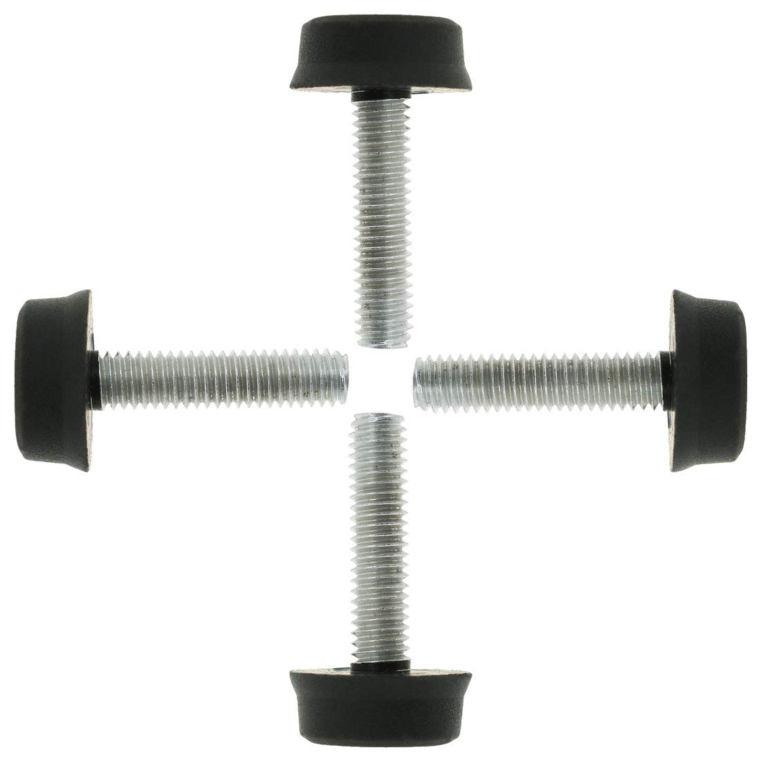 Sourcingmap M6 x 24 x 18mm Furniture Glide Leveling Feet Adjustable Leveler Floor Protector for Table Desk Leg 4 Pack
