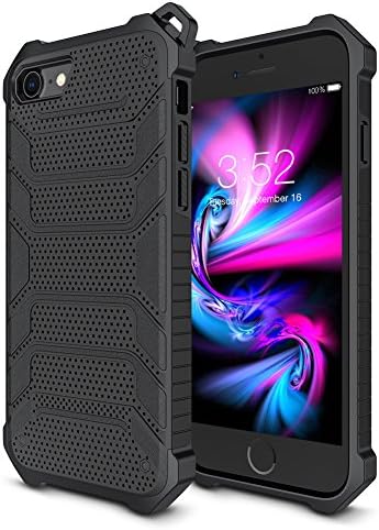 iPhone 8 Case, iPhone 7 Case, iCaber [Heavy Duty] Soft TPU &amp; Hard PC Rugged Dual Layer Case for iPhone 8 (2017) / iPhone 7 (2016) – Black