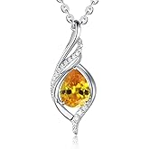 yoalincy Birthstone Necklaces for Women Infinity Pendant S925 Sterling Silver Teardrop Pendant Necklace Anniversary Birthday Gifts for Women Wife Christmas Gifts for Her Mom Lady