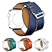 Balerion-New textured double tour watch band ,Genuine Leather Watch Band for iWatch Apple Watch Series 1 Series 2-38MM double tour Dark Blue