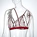 haoricu Women Bra, 2021 Women Floral Lace Bra Top Seamless Bralette Cup Wireless Bra (Red, S)