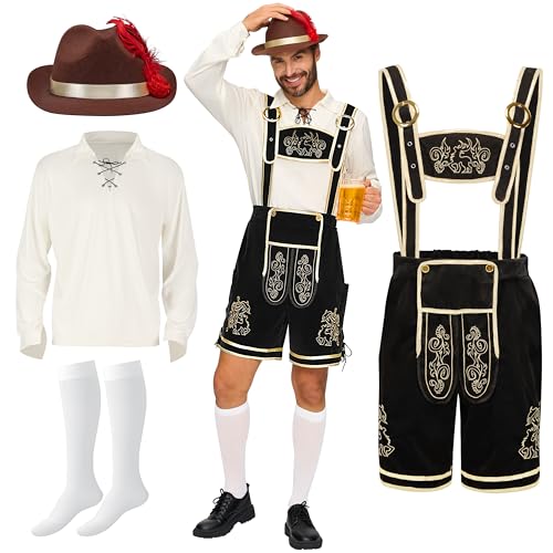 Spooktacular Creations Men’s German Bavarian Oktoberfest Costume Set, Beer Costume Hat for Adults Halloween and Beer Festival