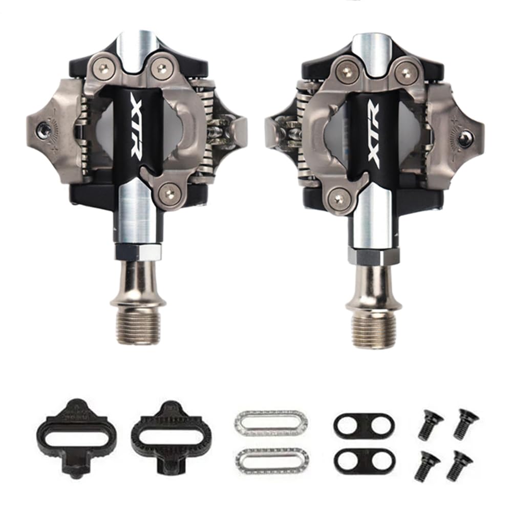 Photo 1 of XTR PD-M9100 Pedals Mountain Bike SPD Pedals Compatible with Shimano Cycling Self-Locking Lock Race Pedal Set incl SM-SH51 Cleats Bicycle Pedal