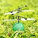 Flying Ball, YKS Children Flying Toys, RC infrared Induction Helicopter Ball Built-in Shinning Color Changing LED Lighting for Kids, Teenagers (Green)