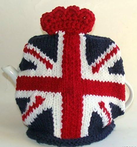 Union Jack British Flag Knitted Tea Cozy