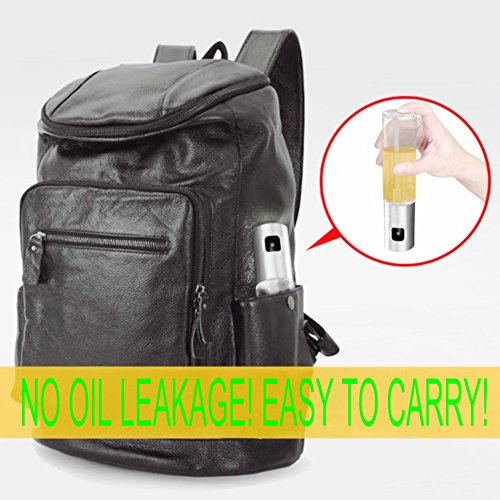 Olive Oil Sprayer, Food-grade Glass Oil Spray Bottle Oil Misters Vinegar Bottle Oil Dispenser for Cooking, BBQ, Salad, Kitchen Baking, Roasting, Frying, 3.42 oz