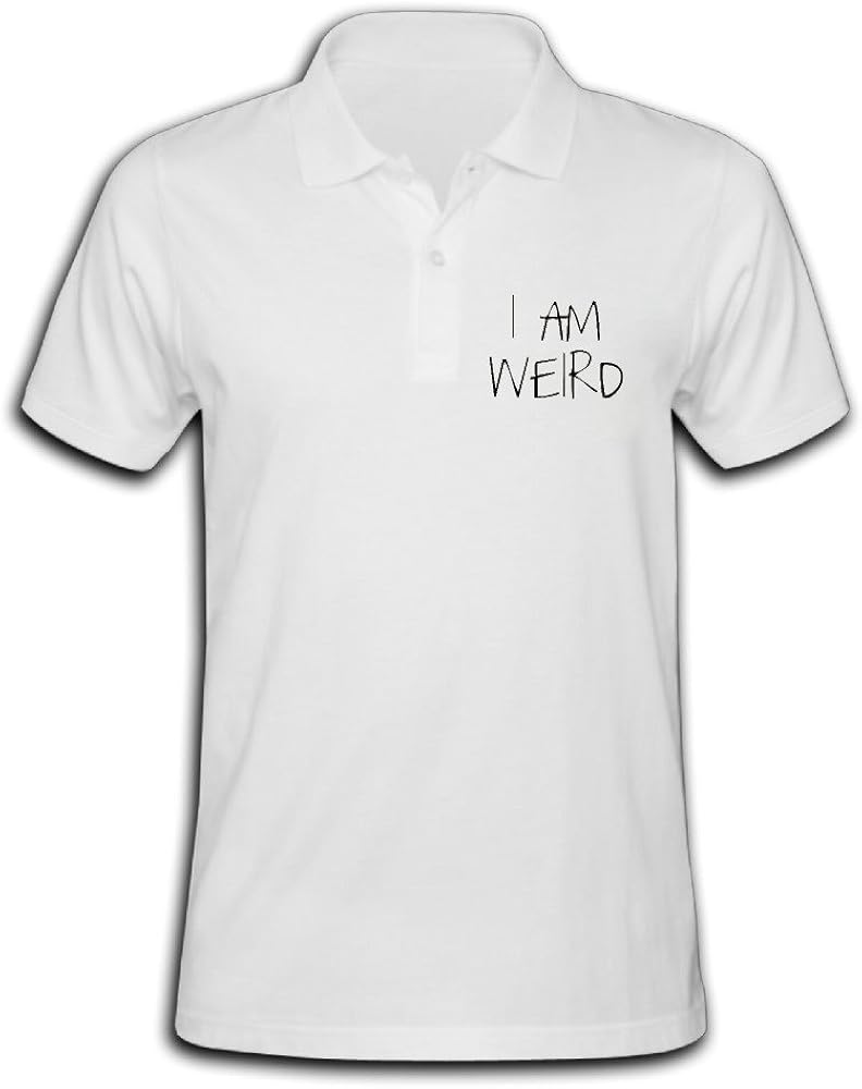 Men Slim FitI Am Weird Novelty Present Valentines Polo Shirts at Amazon