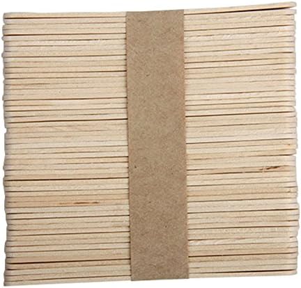 HuangHM 50PCS Salon Disposable Smooth-finish Sanitary Wide Wood Hair Removal Wax Body Eyebrow Bikini Face Treatment Spatula Applicator Sticks Tongue Depressor Ice-cream Sticks Home Salon