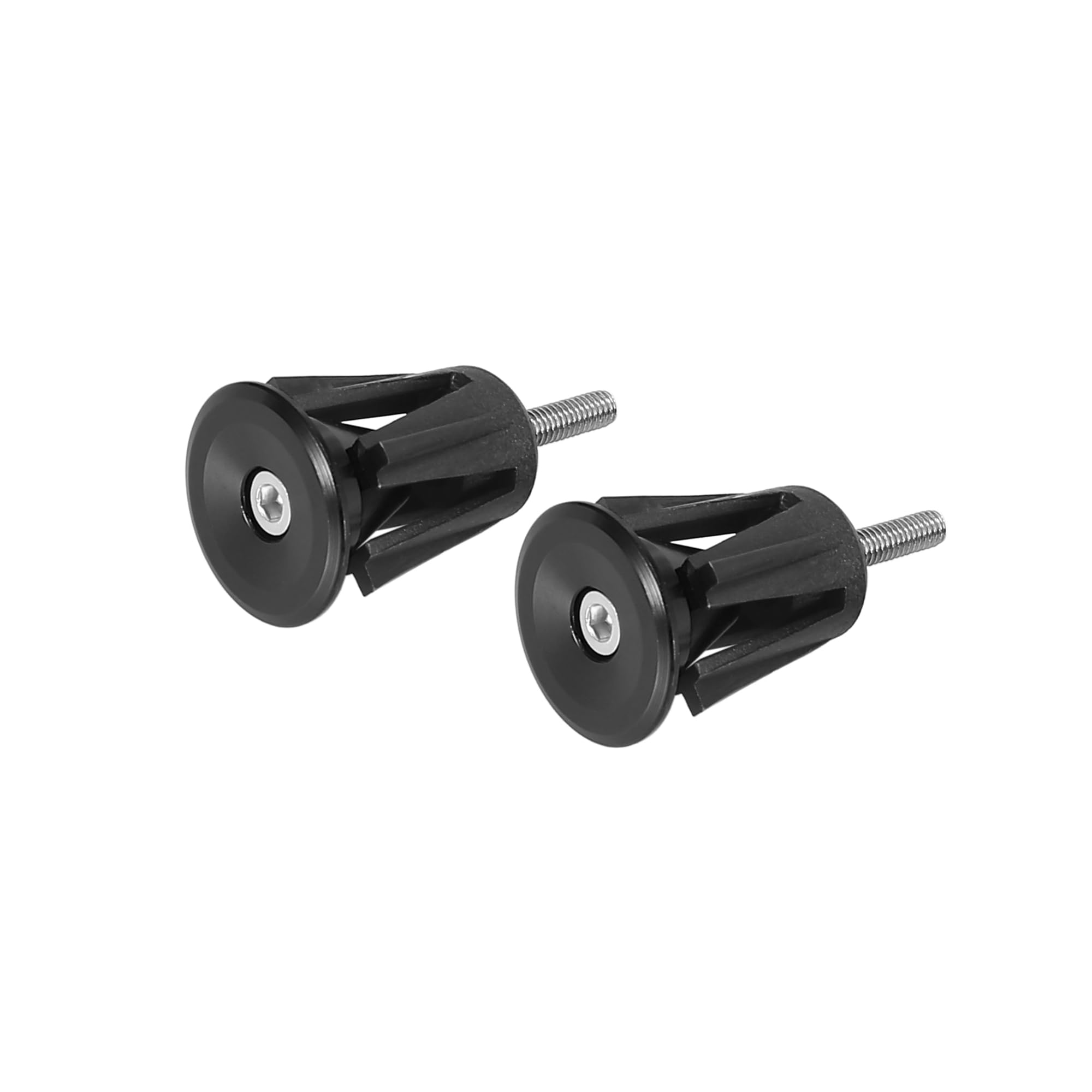 Motoforti Pair Aluminum Alloy Bicycle Bike Handlebar End Plugs Caps Black Long-lasting
