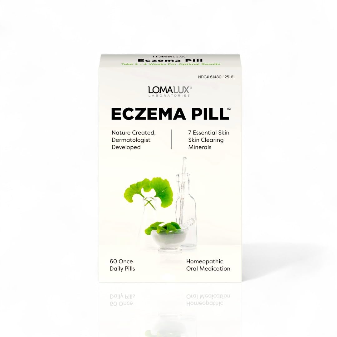 Loma Lux Eczema Pills – Natural Eczema Treatment Relief Remedy – Dermatologist Developed – 7 Minerals Clear & Prevent Severe Eczema Scaling, Rash, Anti Itch Skin Body Face for Adults, Kids, Toddlers