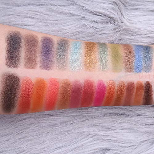 39 Colors High Pigmented Shimmer Matte Eyeshadow Makeup Palette Set Full Spectrum Artist Waterproof Creamy Blendable Eye Shadow Cosmetics Kit (1 Set) - Thumbnail 5