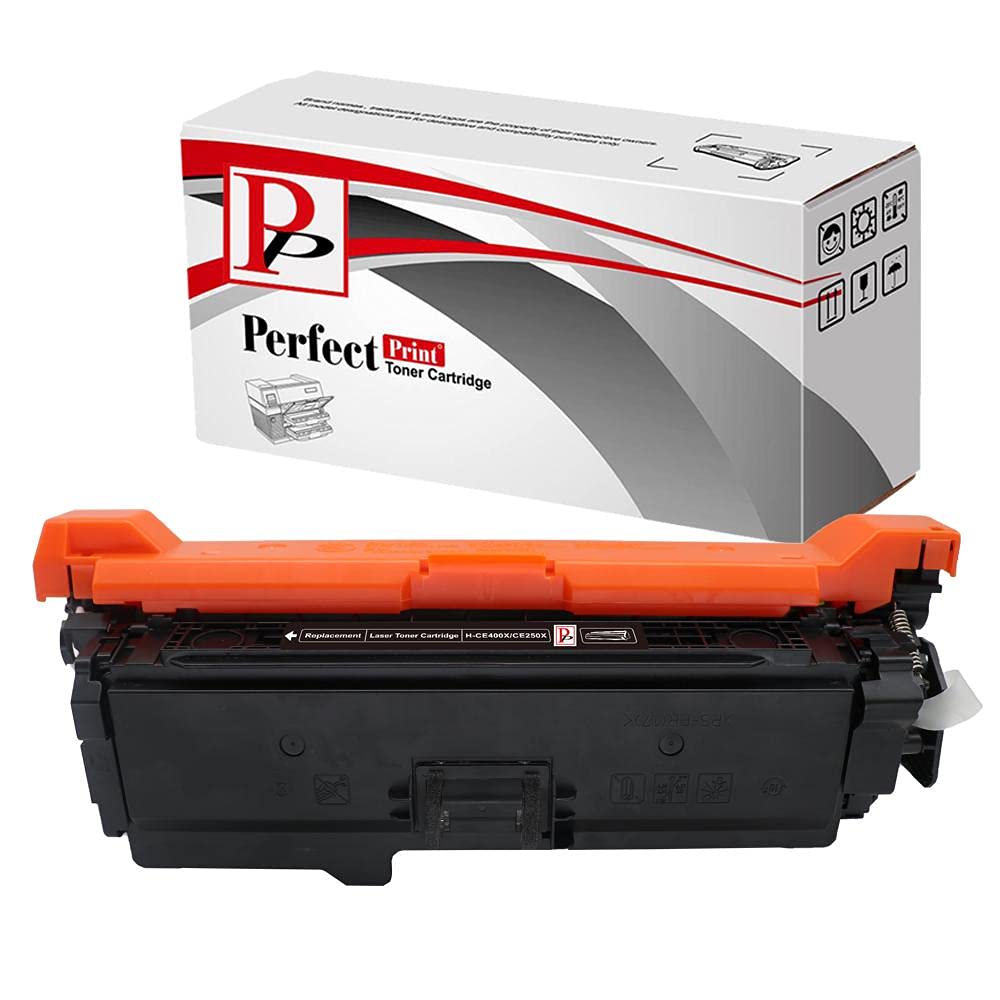 PerfectPrint Remanufactured Toner Cartridge Replacement for HP Colour Laserjet Pro 500-M551 551n 551dn 551xh 507X CE400X (Black)