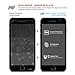 juji IP6 Privacy BLK 2.0 Privacy to Edge Glass Screen Protector, Easy Install/HD Clear Tempered Glass, 3D Touch Compatible for iPhone 6/6S Edge - Black Finish