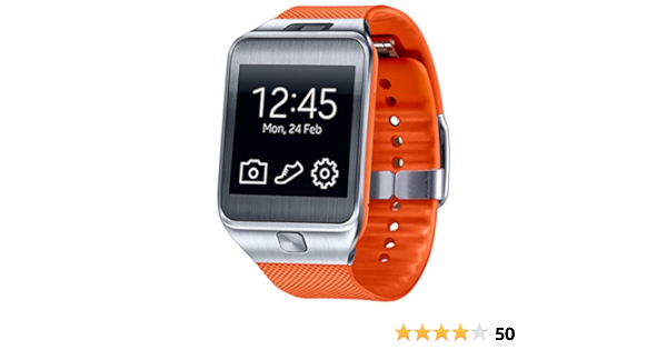 Samsung ET-SR380BOEGWW - Correa estándar para Samsung Galaxy Gear 2/Gear 2 Neo, naranja- Versión Extranjera