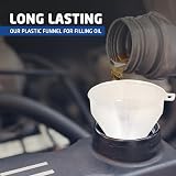 Accurate Clear Plastic Funnel 14cm for Bottle Filling Oils Crafts Lab view 6