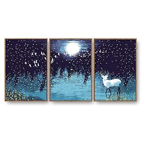 3 Piece Framed Canvas Home Artwork Decoration Abstract Nature Landscape Canvas Wall Art for Living Room, Bedroom - 16"x24"x3 Panels