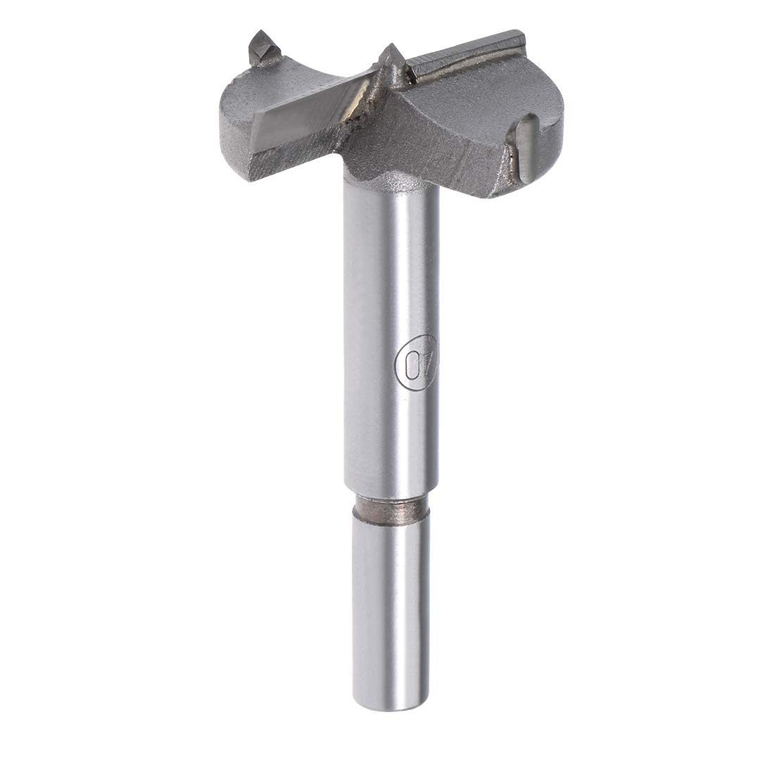 sourcing map Forstner Drill Bits 40mm, Tungsten Carbide Wood Hole Saw Auger Opener Woodworking Hinge Hole Drilling Boring Bit Cutter Gray with Case