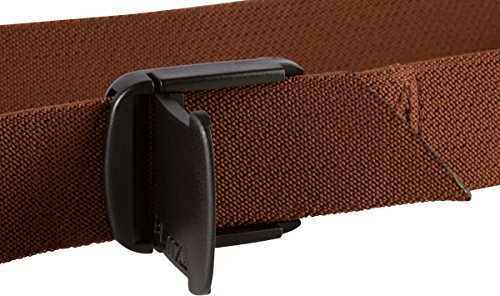 BETTA Mens Elastic Stretch Belt (Large, Brown)
