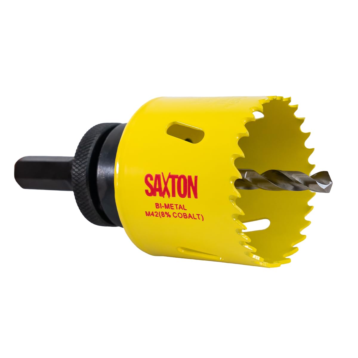 Saxton HSS Hole Saw Cutter M42 Bi-Metal 8% Cobalt Heavy Duty + Arbor (14mm – 230mm) (51mm + Arbor)