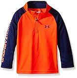 Under Armour Toddler Boys' 1/4 Zip Long Sleeve Top, Bolt Orange, 2T