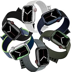 6 Pack Sport Loop Band Compatible with Apple Watch