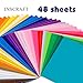 Inscraft 48 Sheets Premium Permanent Self Adhesive Vinyl Sheets, 12