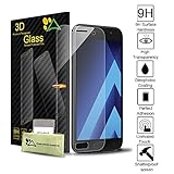 Samsung Galaxy A7 2017 Screen Protector, Akpati Ultra-thin 3D Curved Premium Tempered Glass Clear Anti-Bubble Film [Scratch-Resistant] for Samsung Galaxy A7 2017 (NOT for A7 2016) - Transparent
