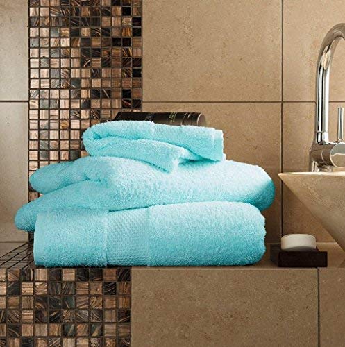 Gaveno Cavailia Egyptian Cotton Thick Absorbent 700 GSM Miami Hand Towel [ Pack of 4-Turquoise (50x85 cm), 226284