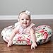 Kids N' Such Minky Nursing Pillow Cover for Breastfeeding Pillows, White Floral
