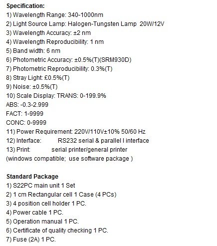 51he%2BBgIfjL Gowe Visible Spectrophotometer, Wavelength Reproducibility: 1 nm - Image 3