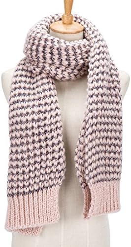 PROPRE Women's Fashion Long Scarf Winter Warm Knit Scarves (Pink)