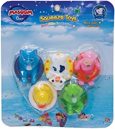 Masoom 5 Beach Animals in Blister- Set of 5 Squeeze Toys
