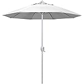 California Umbrella 7.5' Rd Aluminum Patio Umbrella, Crank Lift