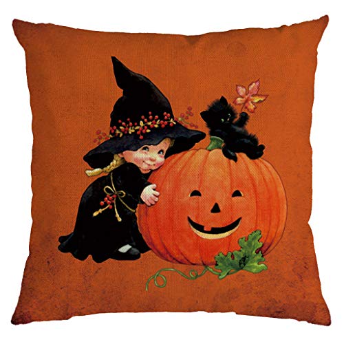 Winsummer Fall Pumpkin Harvest Decorative Pillowcases 4 Pack Autumn Thanksgiving Theme Farmhouse Throw Pillow Covers 18x18 Inch Halloween Pillows Cover Pillowcase for Car Sofa Bed Couch