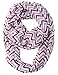 Caramel Cantina Soft Chevron Sheer Infinity Scarf (Burgundy/Gray/White)