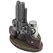 Classic Country Western Six-shooter Pistols with Bullets Salt and Pepper Shaker Set on Decorative Display Stand Figurine in Wild West Kitchen Decor Table Centerpieces As Rustic Gifts for Cowboys