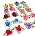 PET SHOW Flowers Pet Dog Hair Bows W/Rubber Bands Cat Puppy Grooming Accessories Assorted Color Pack of 20