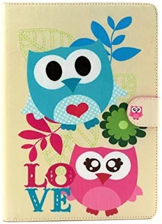 iPad Air 2/iPad 6 Cute Case, Ceslysun PU Leather Wallet Flip Protection Case with Stand for iPad Air 2 (A-Two Owls)