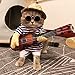 Vevins Pet Cowboy Costume Rocker Guitar Clothes for Small Dog Puppy Cat Halloween Party Christmas Apperal