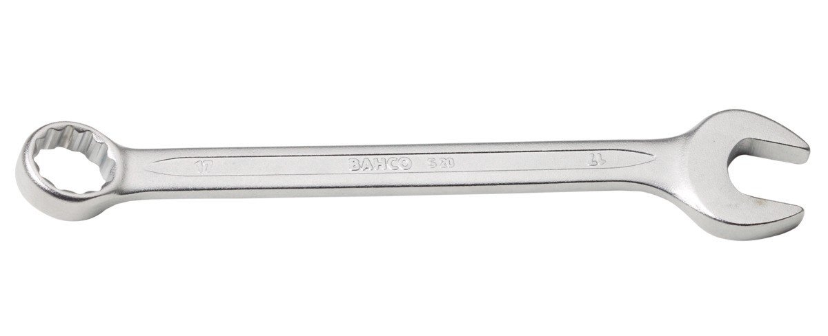 Bahco SBS20-18 15 Degree Angled Combination Wrench, Silver, 18 mm