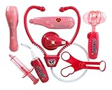 Liberty Imports Doctor Nurse Pink Medical Kit Playset for Kids - Pretend Play Tools Toy Set