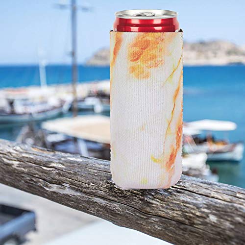 Slim Can Sleeves - Neoprene Bottle Insulator Sleeve Set of 4 Can Beverage Coolers for 12oz Energy Drink & Beer Cans + FREE Hand Of The King Bottle Opener-Game Of Thrones Inspired (Marble Pattern)