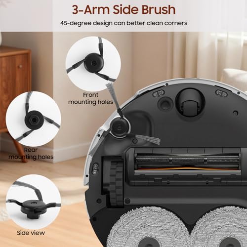 23pcs Accessories for Dreame X40 Ultra Complete / X40 Master / L40 Ultra/Mova P50 Pro Ultra Robot Vacuum Cleaner, 1 TriCut Brush 4 Filters, 6 Side Brushes, 4 Cleaning Cloths, 6 Bags