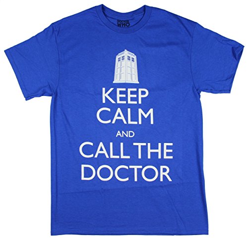 Titan Merch Doctor Who Keep Calm and Call The Doctor Mens T-Shirt (Small)