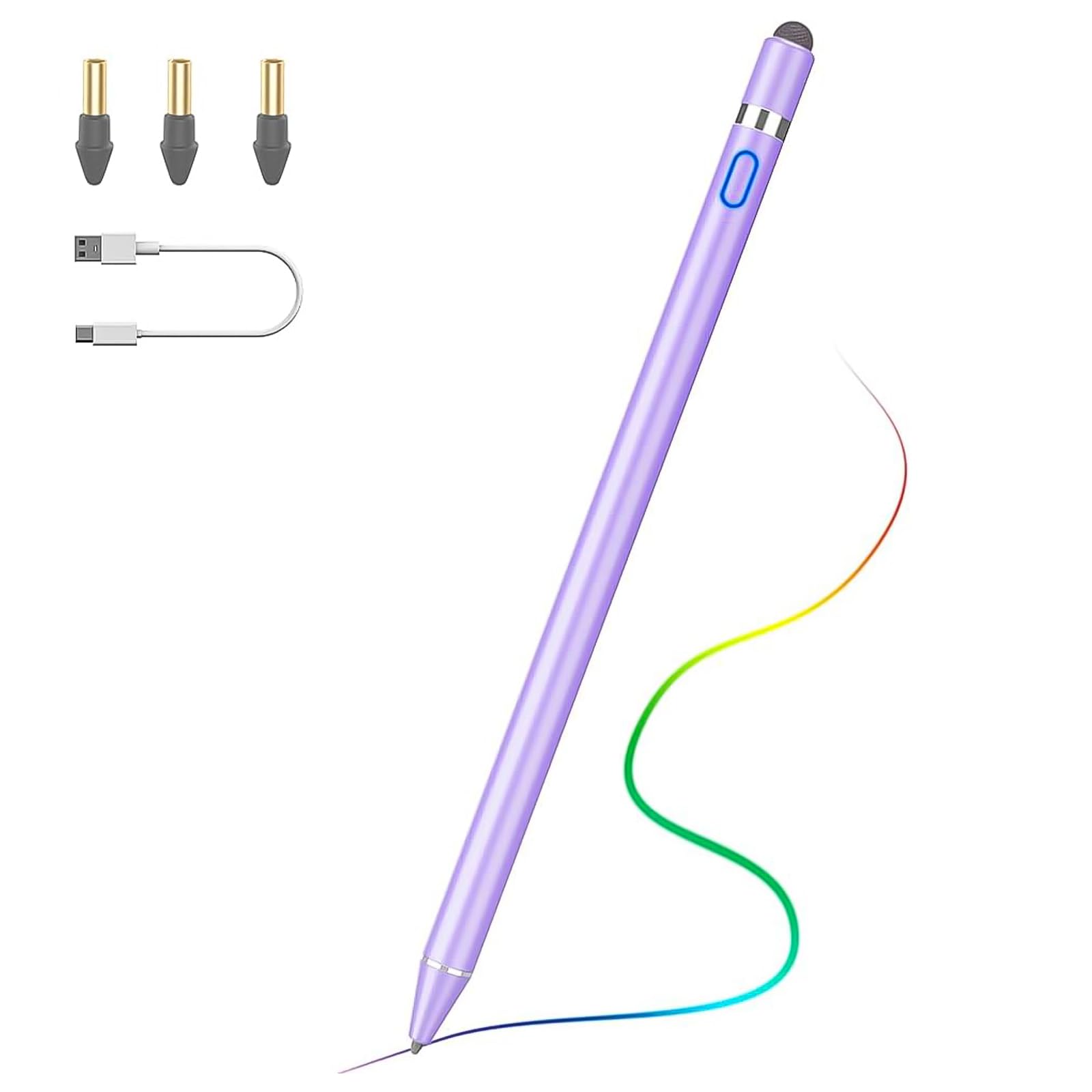 TiMOVO Stylus Pen for iPad Pro/Air/Mini, Precise Writing & Drawing - Purple