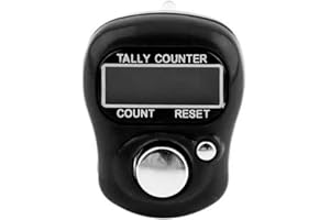 Deft DesignDigital Finger Counter Stitch Marker and Row Counter LCD Electronic Digit Finger Ring Clicker Timer